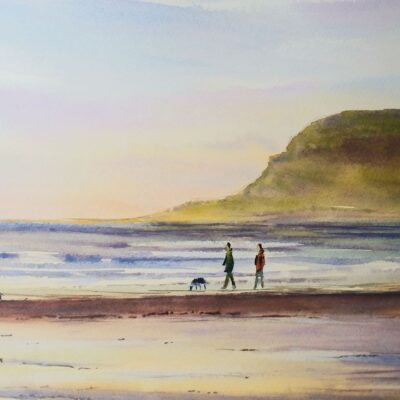 watercolour caswell bay